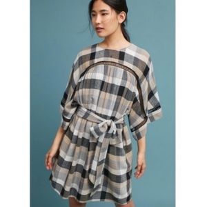Anthropologie Maeve Plaid Tunic Dress